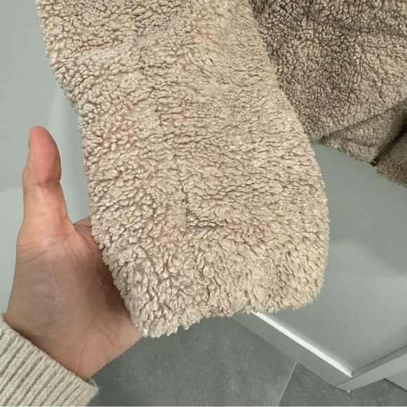 Lucky Brand Tan Teddy Zip Up Jacket - Size XS - Picture 14 of 15